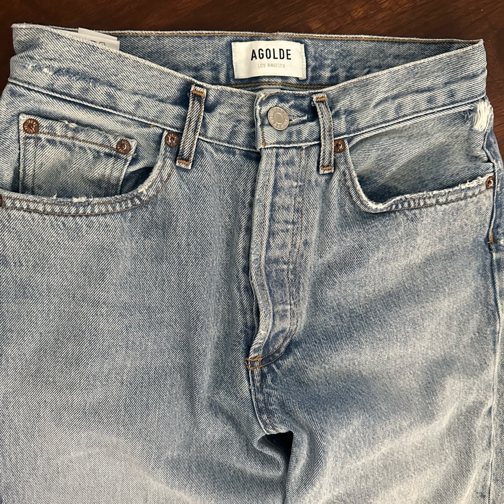 Agolde Lana Straight Jeans in Riptide Size 24